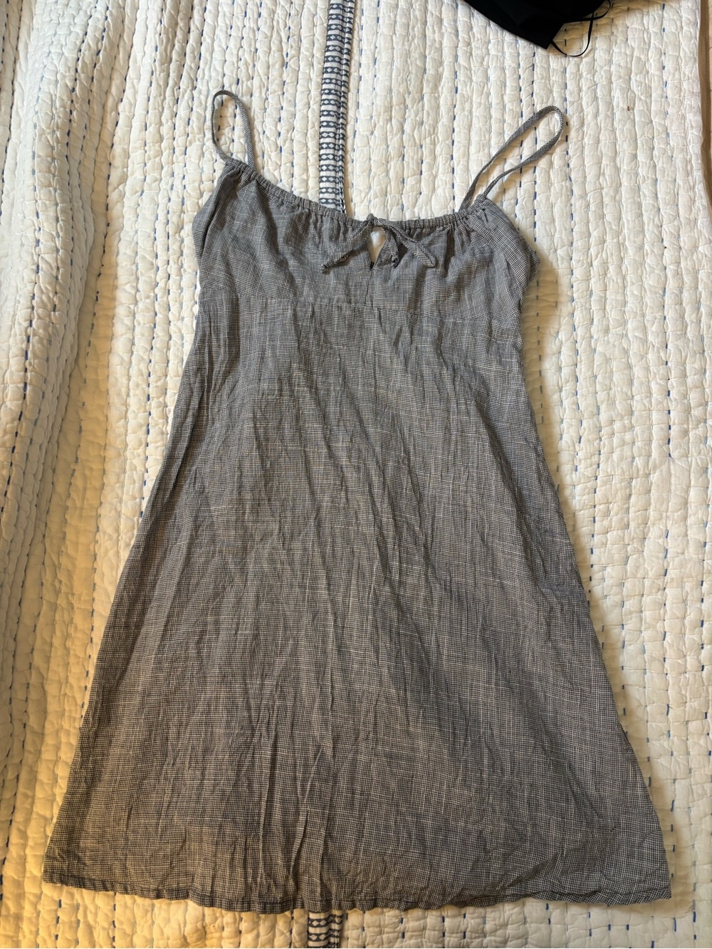 RVCA Gray Gingham Dress